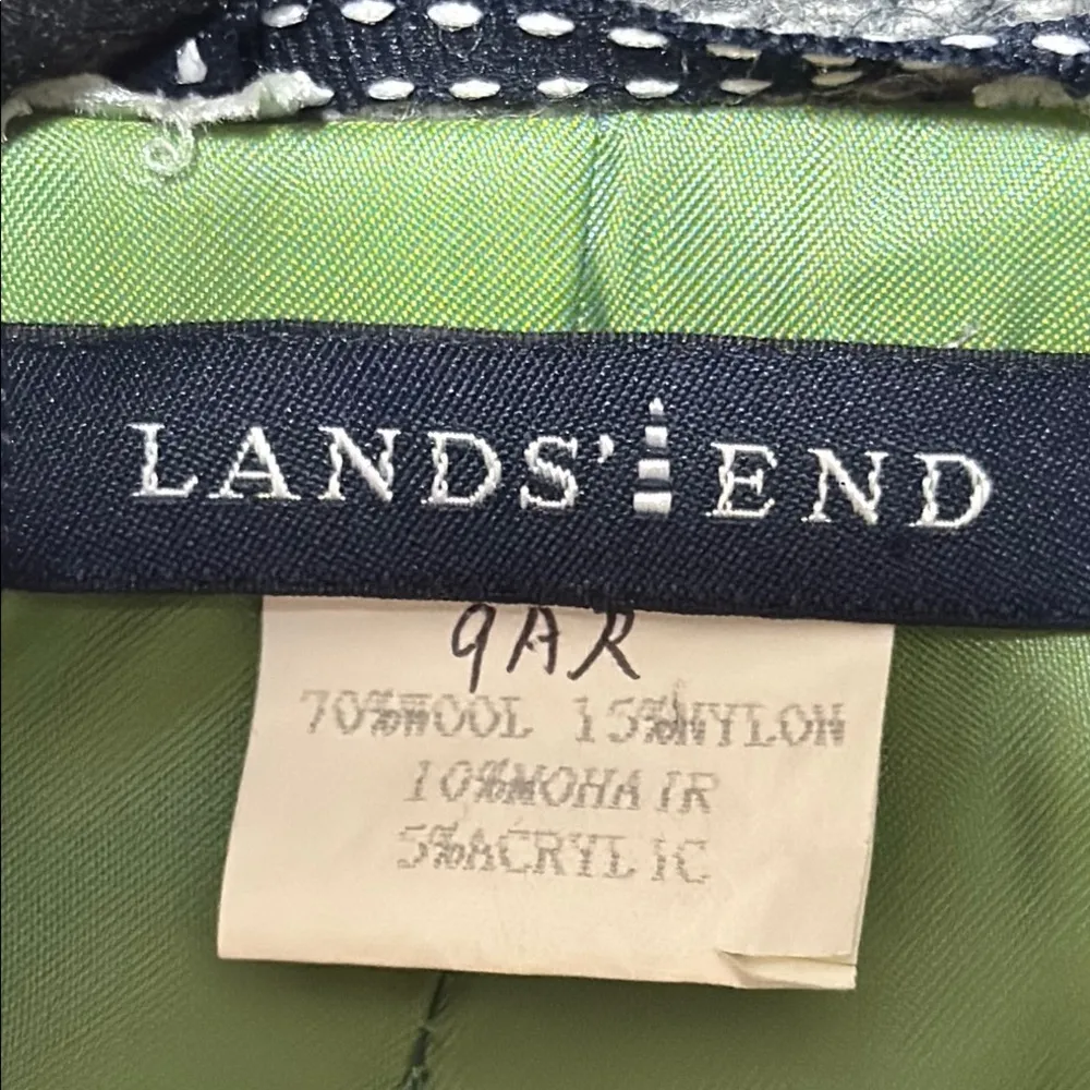 Lands' End Gray Wool Mohair Blend Blazer Timeless Professional Style Size 9AR - Image 3