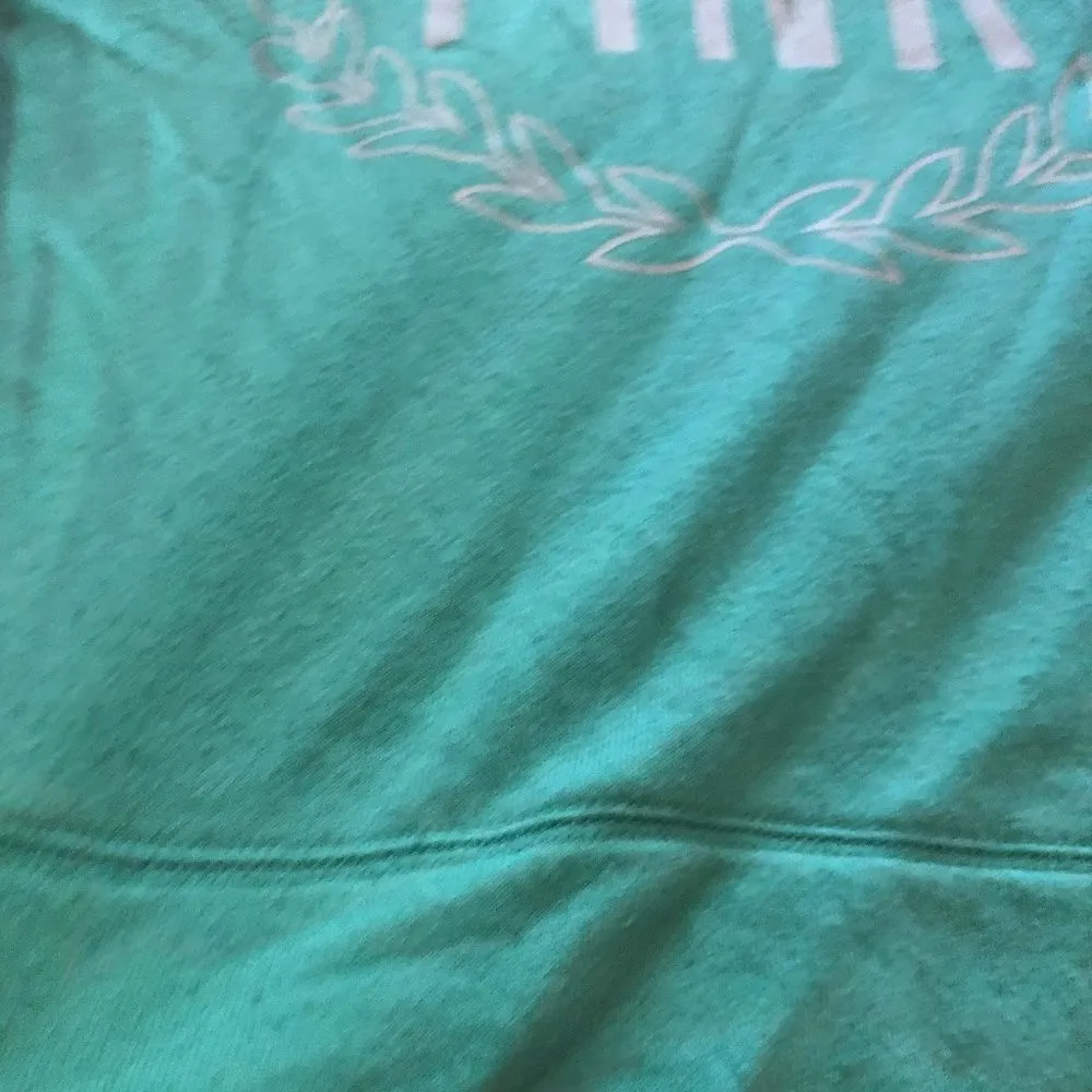 Victoria's Secret Pink Green Hoodie - Image 5