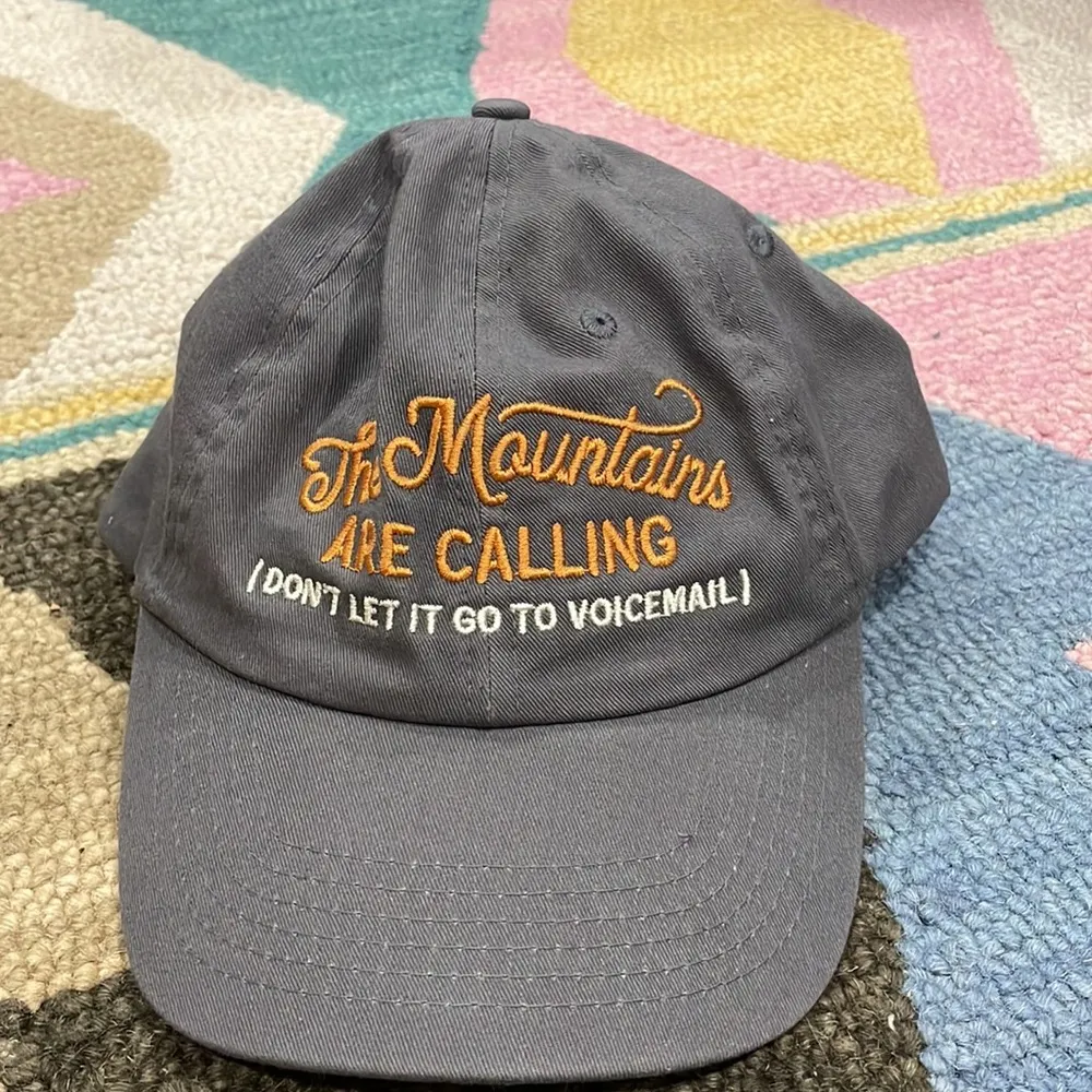 The Mountains Are Calling…..Don’t let it go to voicemail hat NEW Gray - Image 2