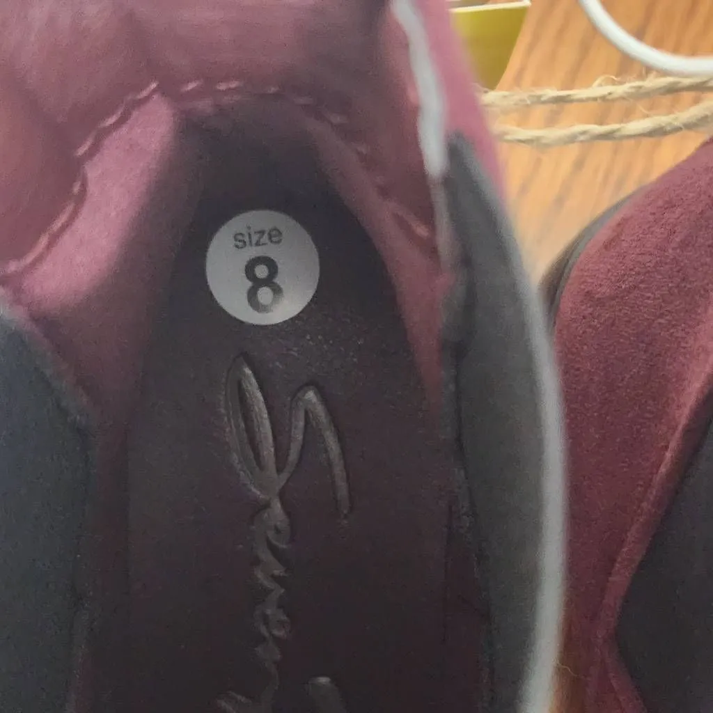 Seven7  Oxblood Manhattan Micro Suede Boot Size 8 NWT Ankle Bootie - Image 8