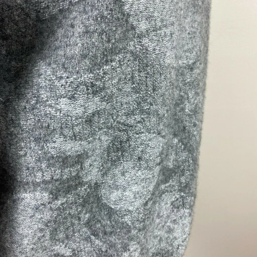 Calvin Klein Sweater L Gray Wool Cotton Long Sleeve Knit‎ Womens - Image 6