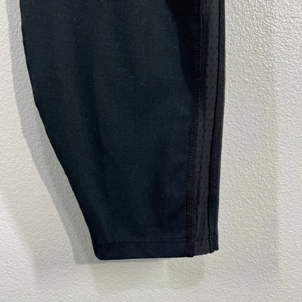 REI Co-op High Waist Black Leggings 2XL Workout Pants Mesh Trim Reflective Ankle - Image 6