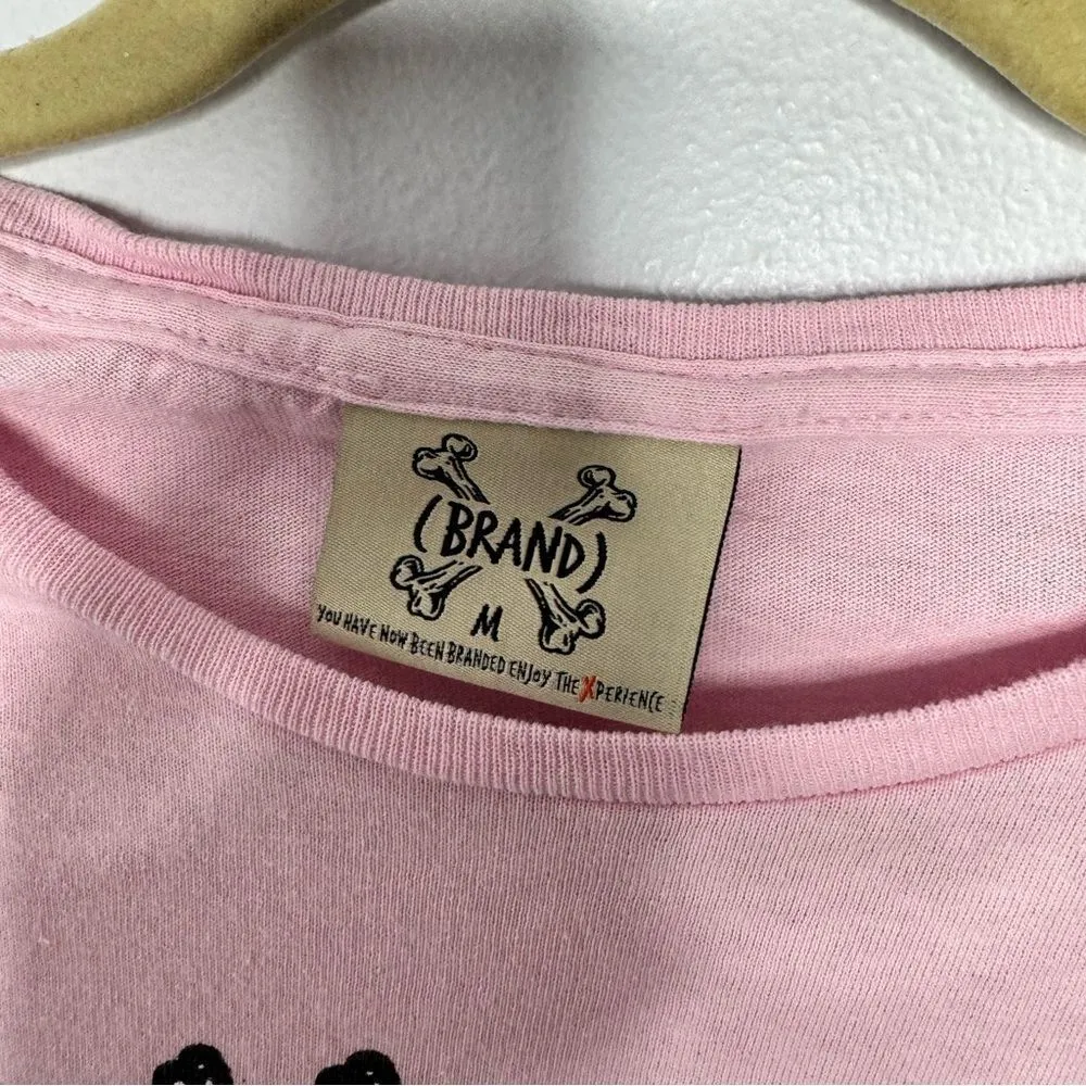 BRAND X WOMEN HELLO KITTY PIRATE TSHIRT Size M Pink Size M - Image 4