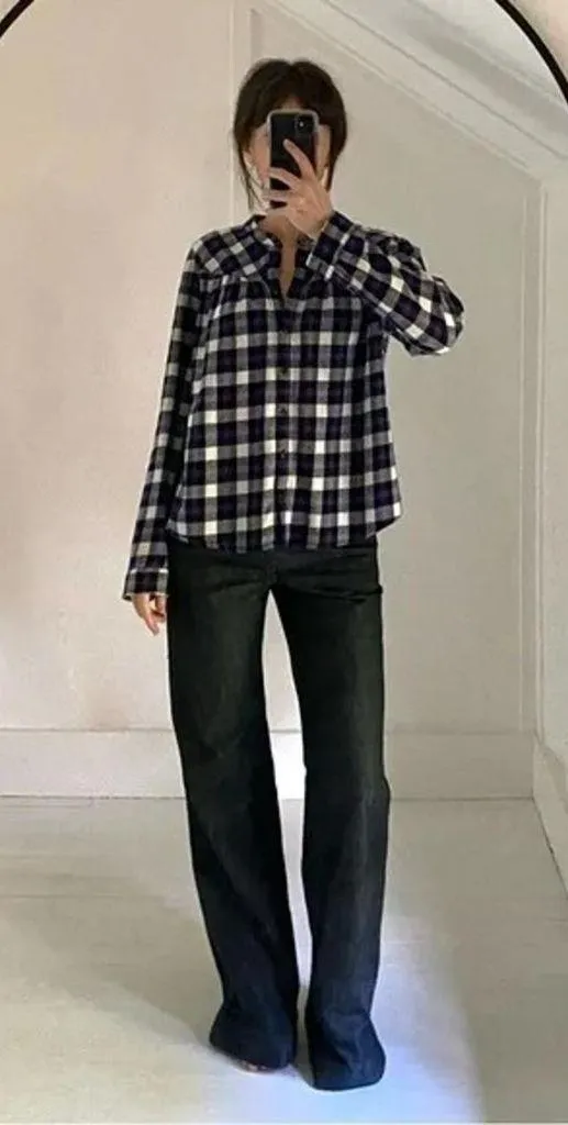 Xirena Jesse Plaid Flannel Shirt Purple/White Size S Purple - Image 3