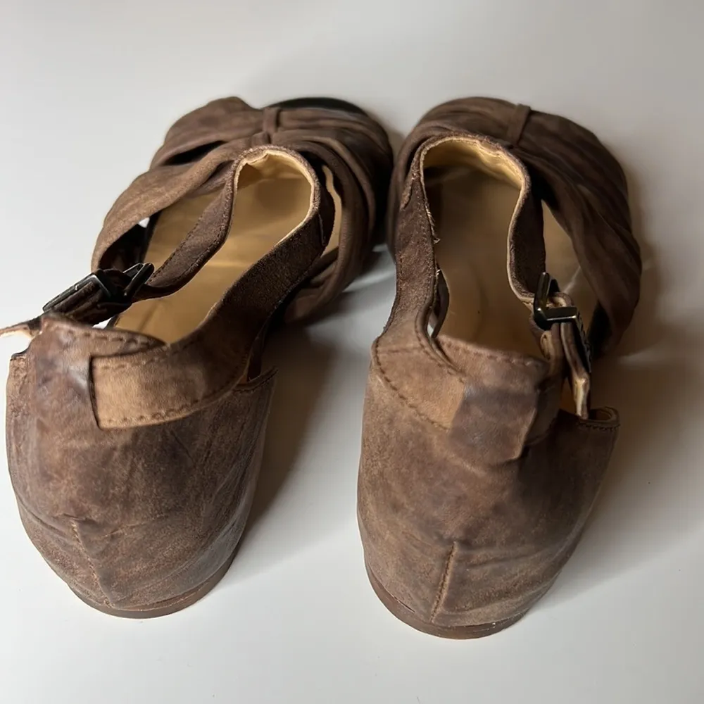 Bruno Magli Made In Italy Brown Leather Sandals Size 40 - Image 4