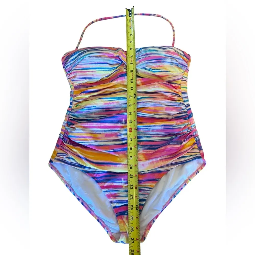 LAUREN Ralph Lauren Summer Tie Dye Twist Swimsuit One Piece Convertible Size 12 - Image 10