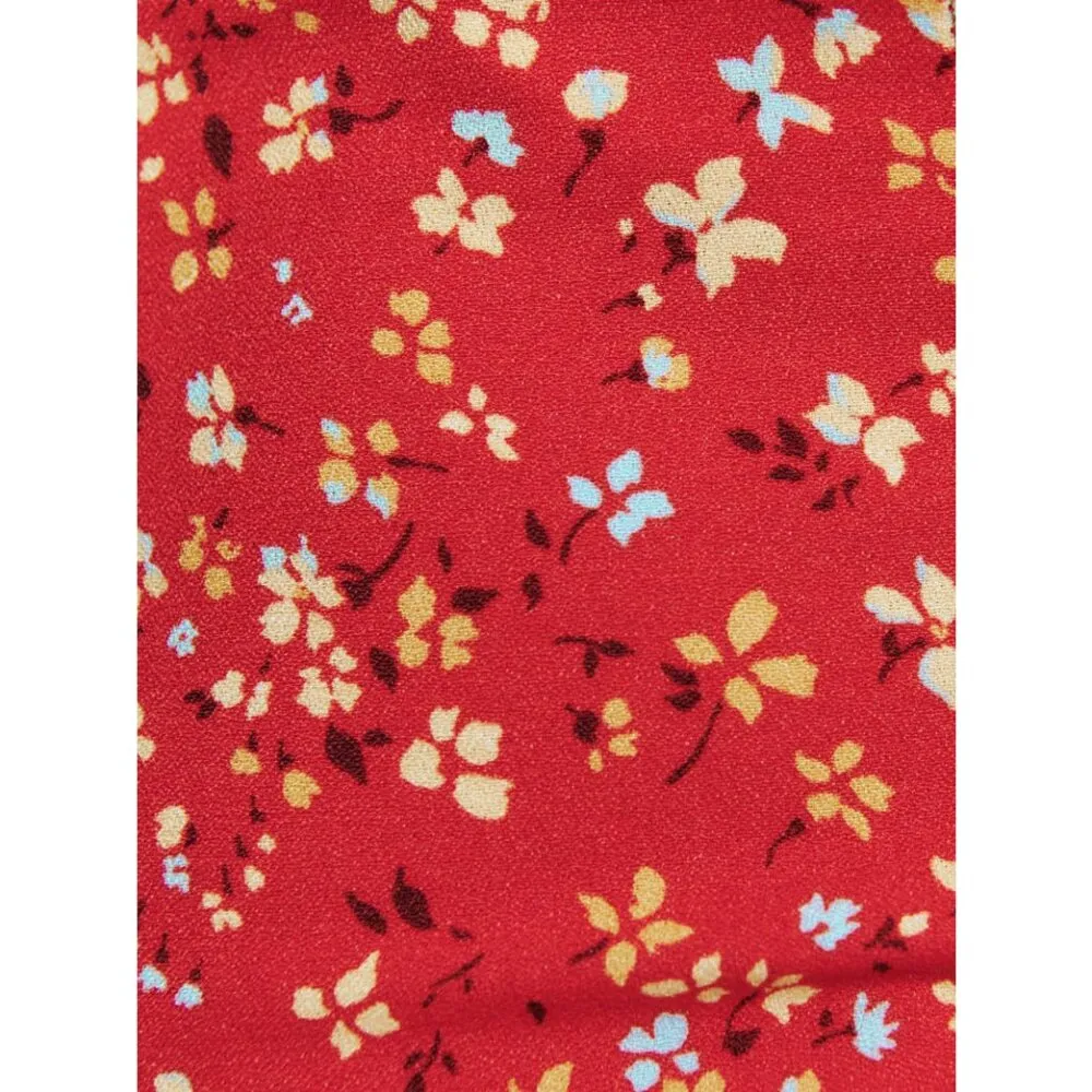 💕REFORMATION💕 Lacey Dress ~ Baila Red Floral Print 8 NWT - Image 6