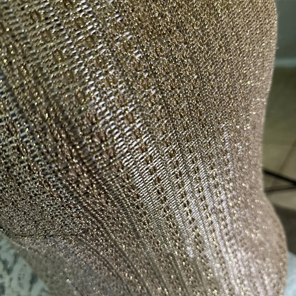 Medium Vintage Metallic Woven Tank Gold - Image 2