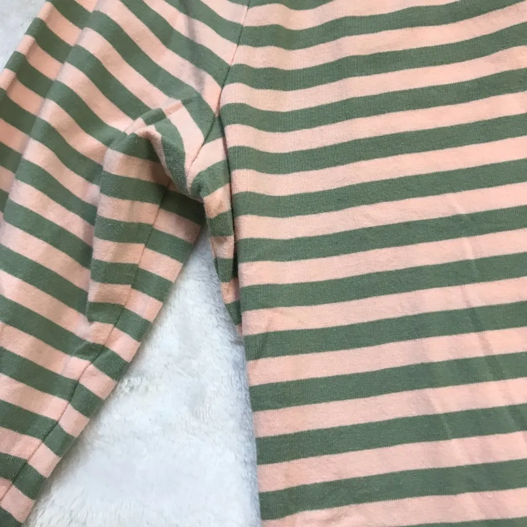 Matilda Jane Off The Grid Long Sleeve Tunic Top‎ Pink Green Stripes Women's M - Image 5