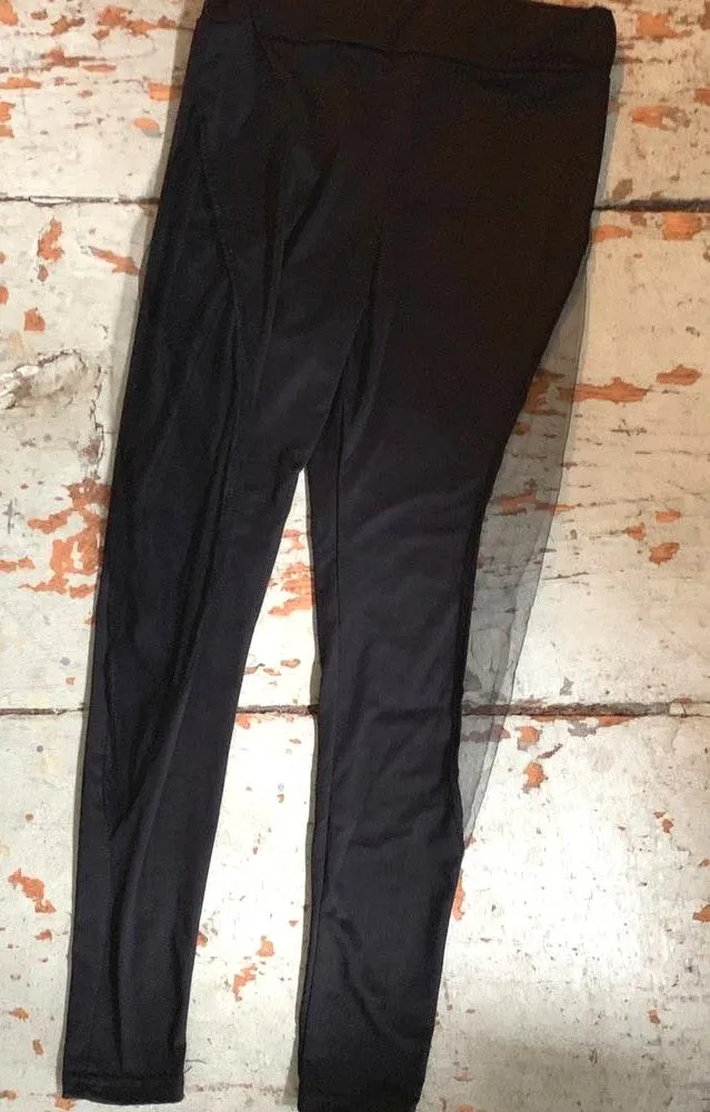 Black Mesh Athletic Leggings - Image 4