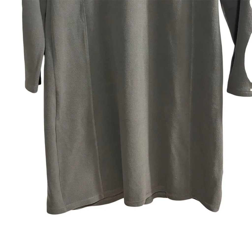 Sahalie Butter Fleece Women's Gray Knee Length Fleece Dress Size L Casual Cozy Size L - Image 4