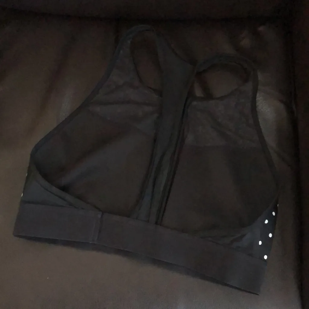 Reebok bandana print “Happiness is my warm-up” mesh T back sports bra‎ - Image 6