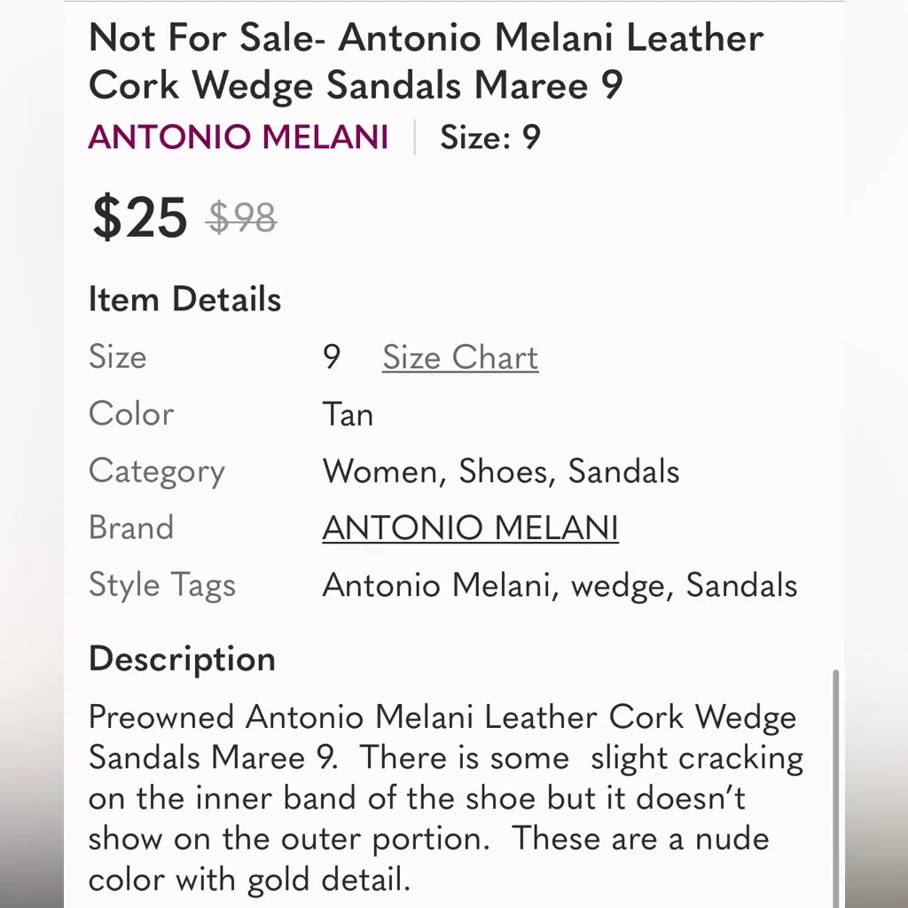 Antonio Milani leather cork wedge Maree sandals size 9 - Image 15