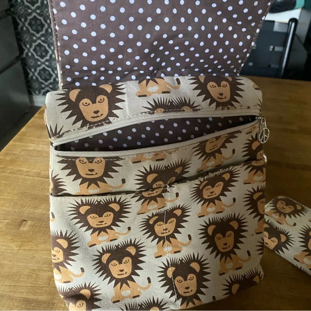 Bungalow 360 Cream and Brown Lion Bag Set - Image 3