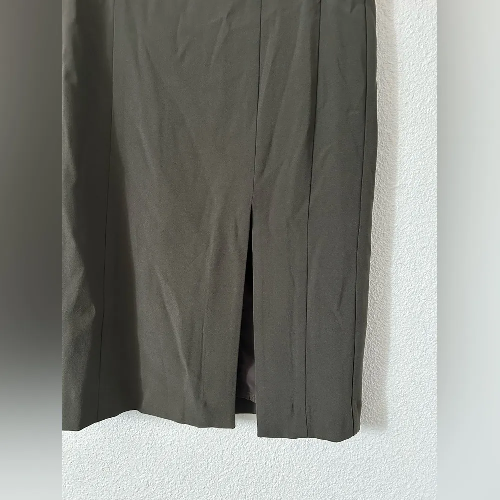 Aritzia Babaton Exalt Slit Midi Dress in olive green sz 4 nwt - Image 8