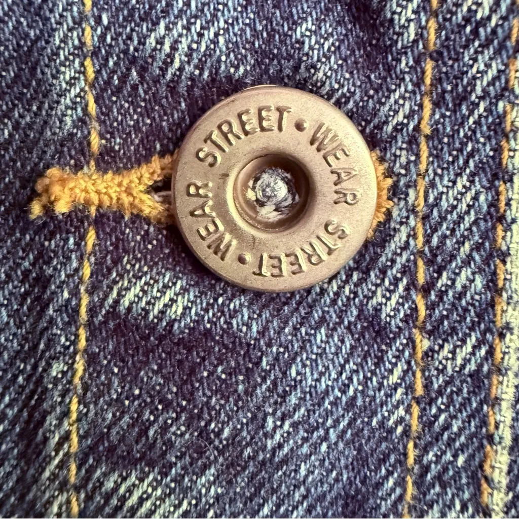 Vintage 70s Carole Little Street Wear Denim Vest Patchwork Western Boho Hippie M Blue Size M - Image 4