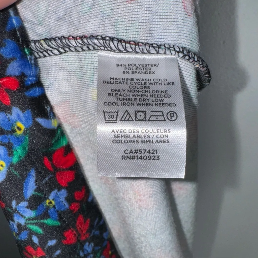 Loft Velvet Blouse Shirt‎ Top V Neck Short Sleeve Romantic Floral Velour CP0166 - Image 4