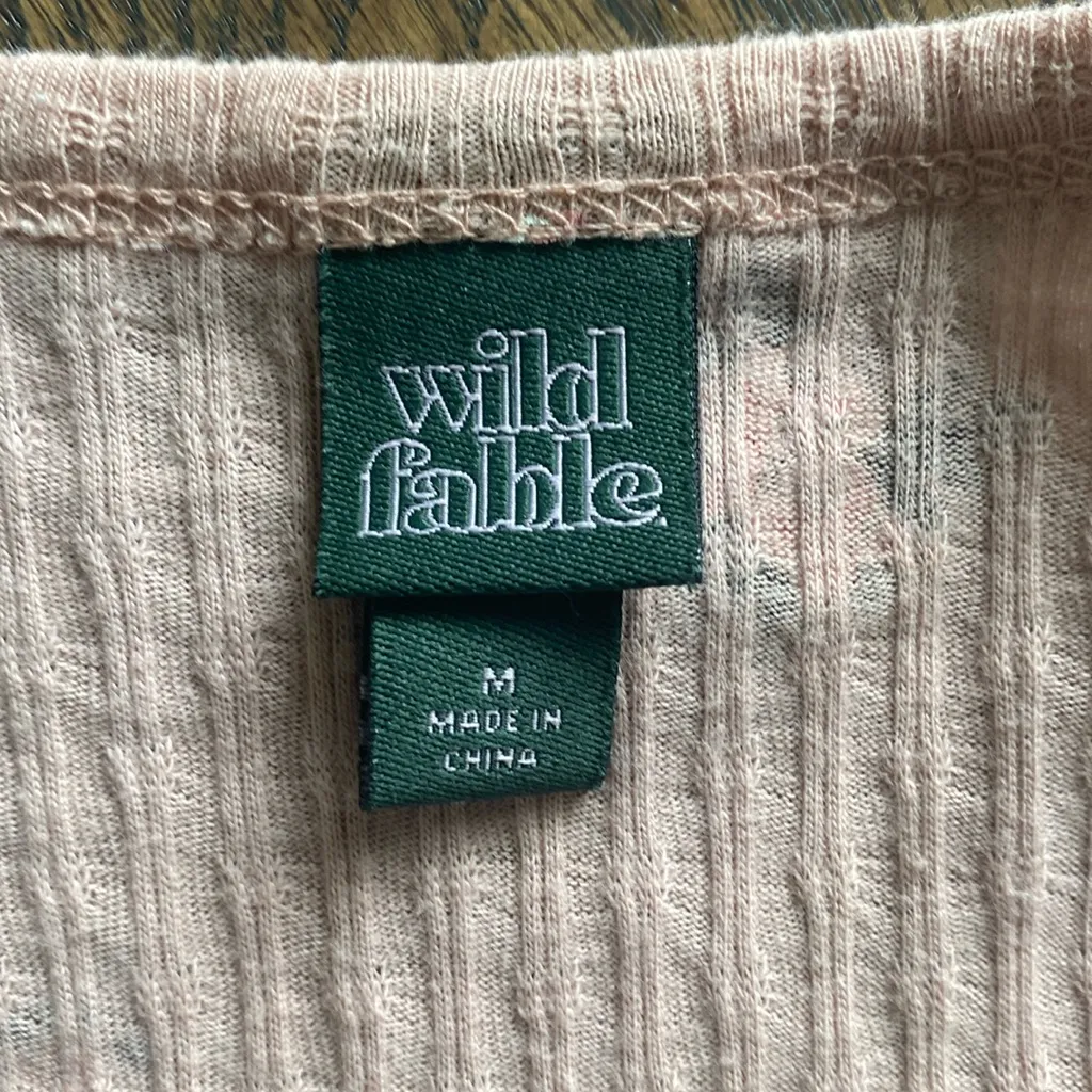 Wild Fable Pink Floral Crop Top - Image 4