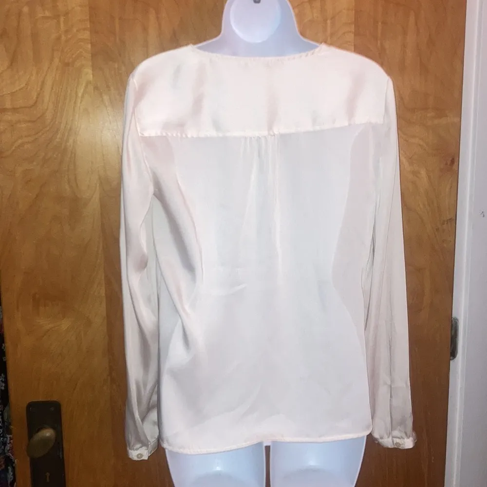 Cream Off White Liz Claiborne Button Down Shirt Size Small - Image 6