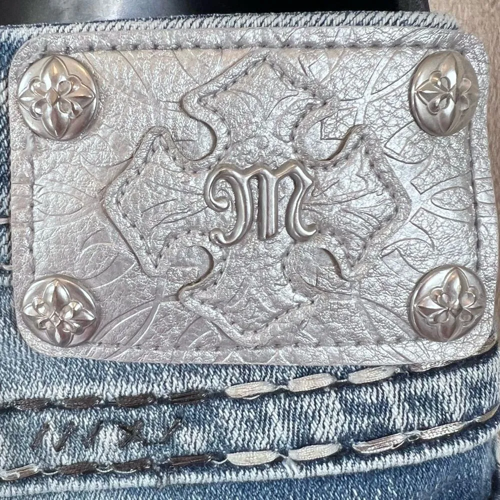 Miss Me Signature Straight Embellished Flap Pocket Jeans - Image 9