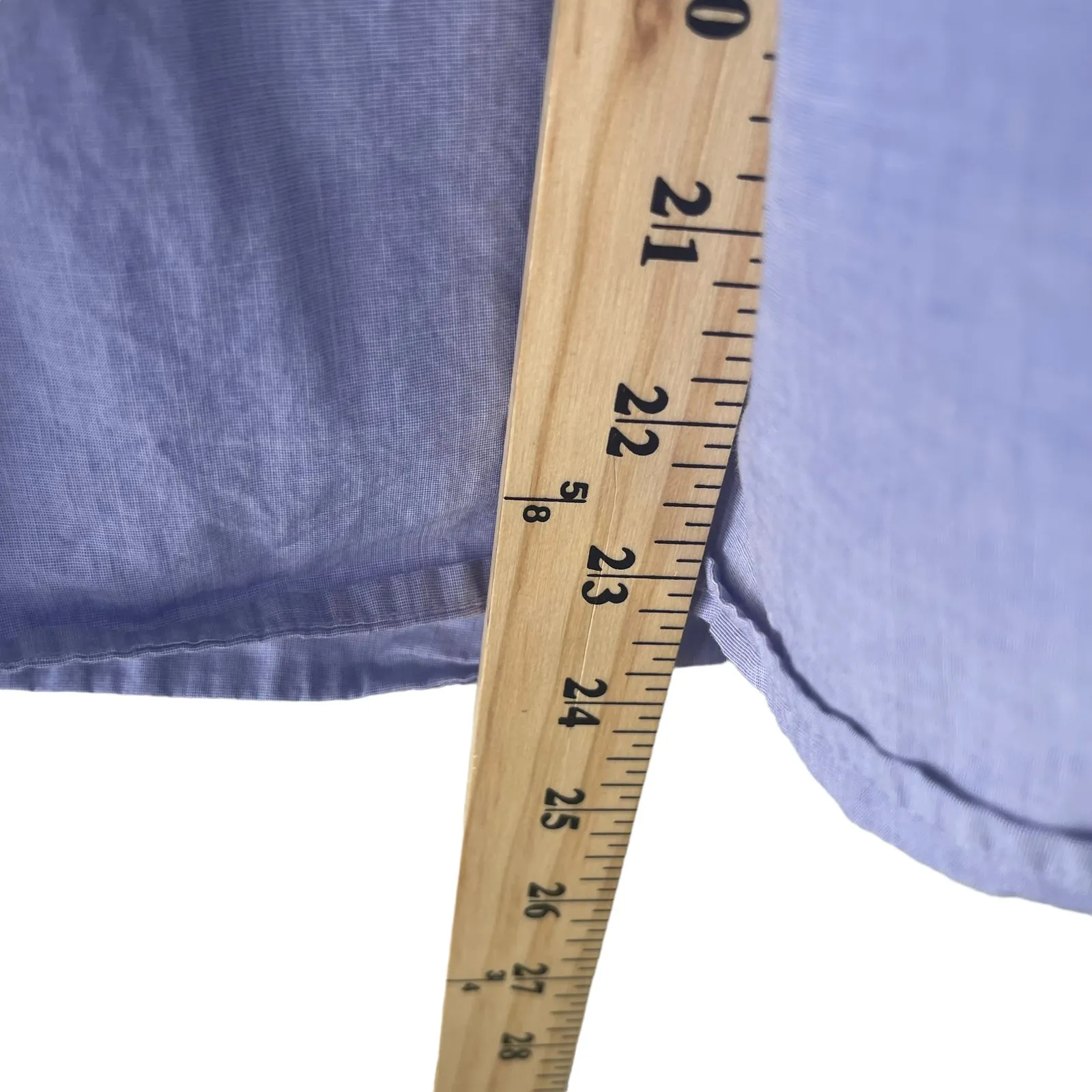 J. Crew Size 4 Small Gathered‎ Light Blue Bib Blouse Prarie Mininamlist - Image 8