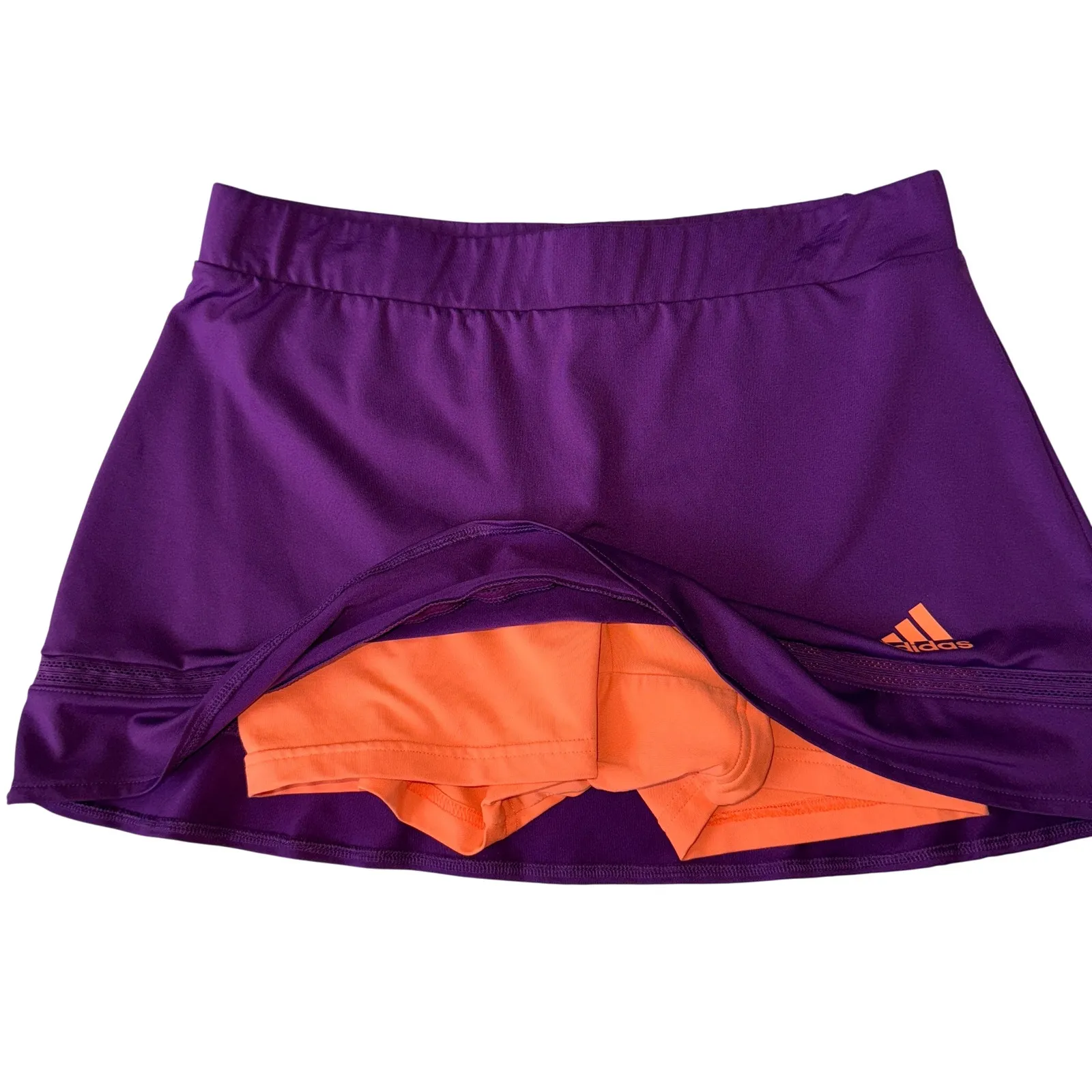 Adidas Womens Tennis Skirt Purple Orange Climalite Built in Shorts Athletic Sz S - Image 3