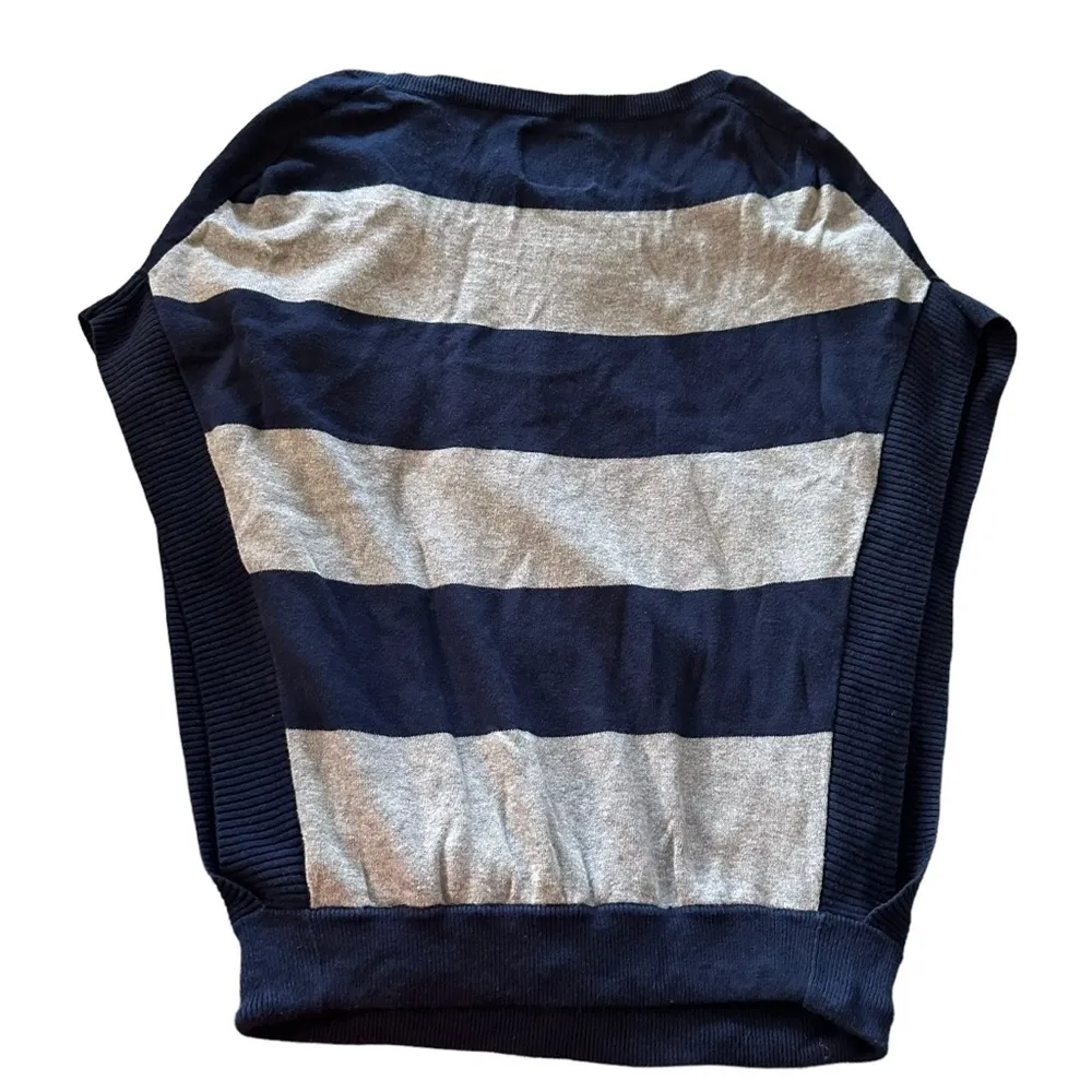 American Eagle women's size medium oversized sweater vest blue and grey … - Image 3