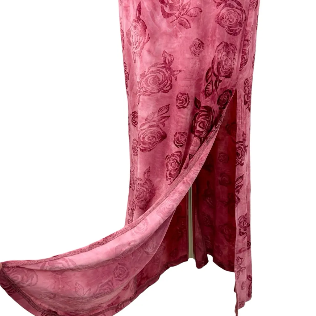 Hello Molly Found Myself Maxi Dress Pink Sz 4 NWT Floral Burnout Velvet - Image 8