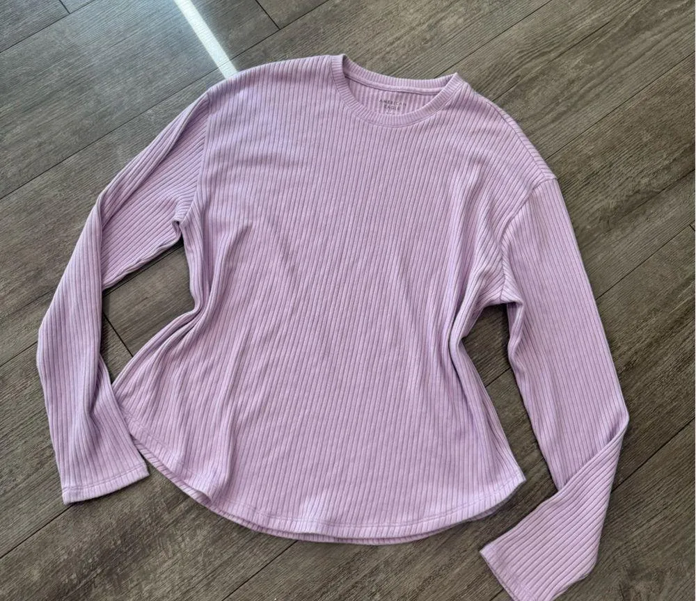 AMERICAN EAGLE waffle long sleeve top 🤍 - Image 4