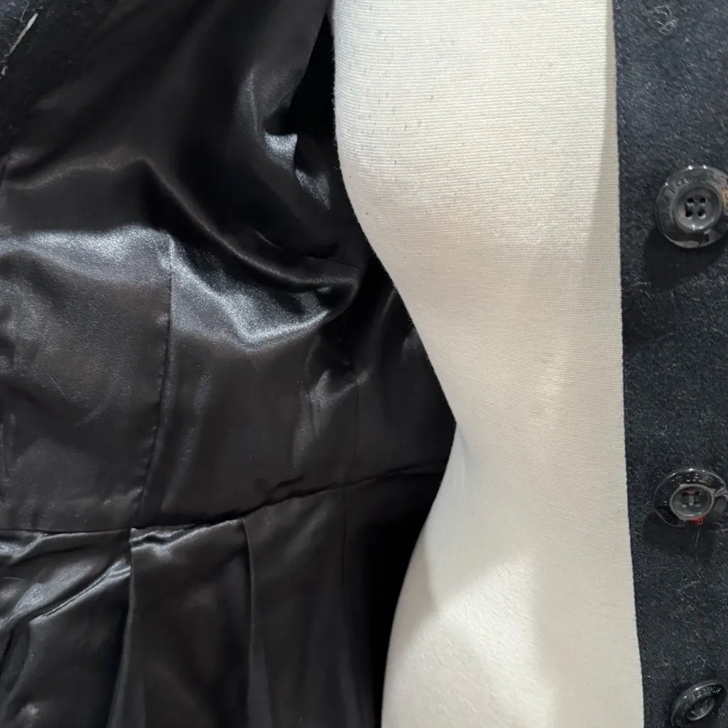 Anthropologie Black A-Line Wool Coat - Image 10