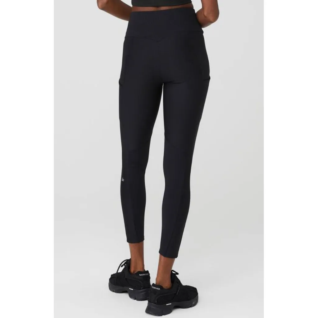 Alo Ribbed Airlift High-Waist 7/8 Enchanted Leggings Pockets Hi-Rise Skinny Pant - Image 2