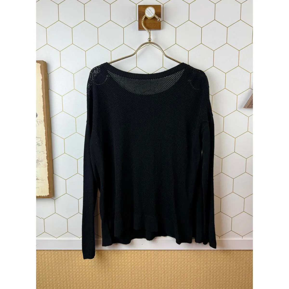 Lululemon Black Well Being Mesh Back Pullover Sweater - Size - 12 - Image 6