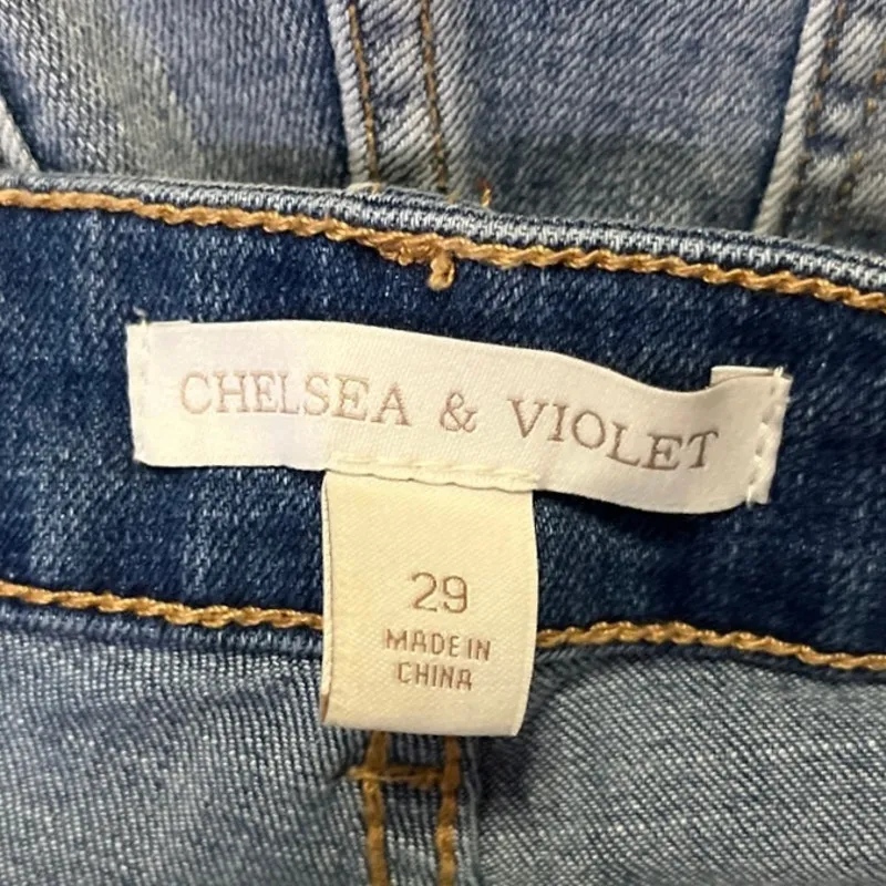 Chelsea & Violet Blue High Waisted Flared Bootcut Bell Bottom Denim Jeans Sz 29 - Image 4