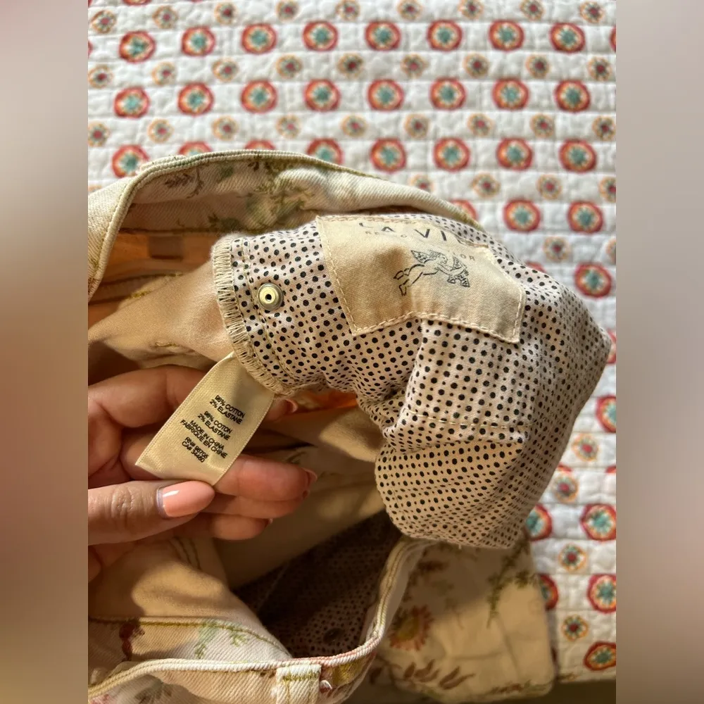 Rebecca Taylor La Vie Belle Ines Floral Ankle Cut Straight Jeans Size 29 - Image 6