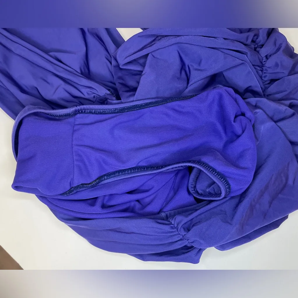 Lenny Niemeyer Ruched Adjustable Halter One Piece Ultramarine Swimsuit Size L Blue Size L - Image 11