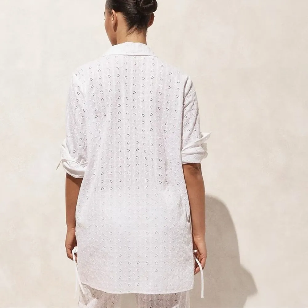 J. Crew Eyelet side-tie tunic - Image 2