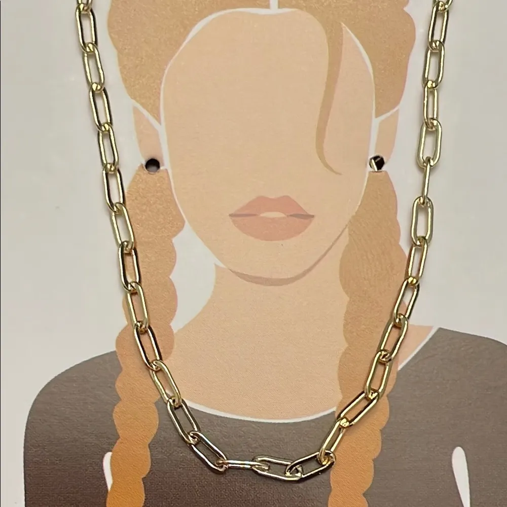 A New Day Gold Chain Necklace Demi fine collection 14K gold plated new size 16in - Image 4