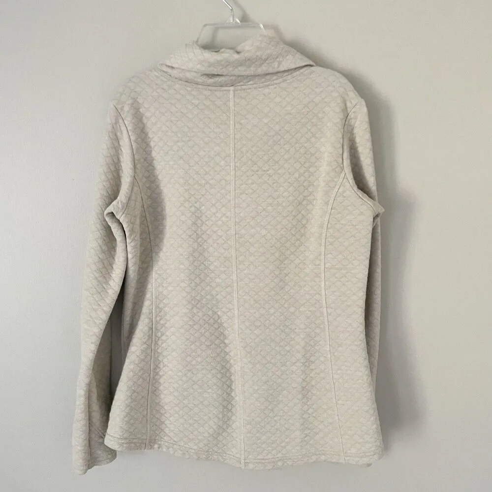 Kuhl Size S Athena Beige Quilted Merino Wool Blend Pullover Sweater - Image 6