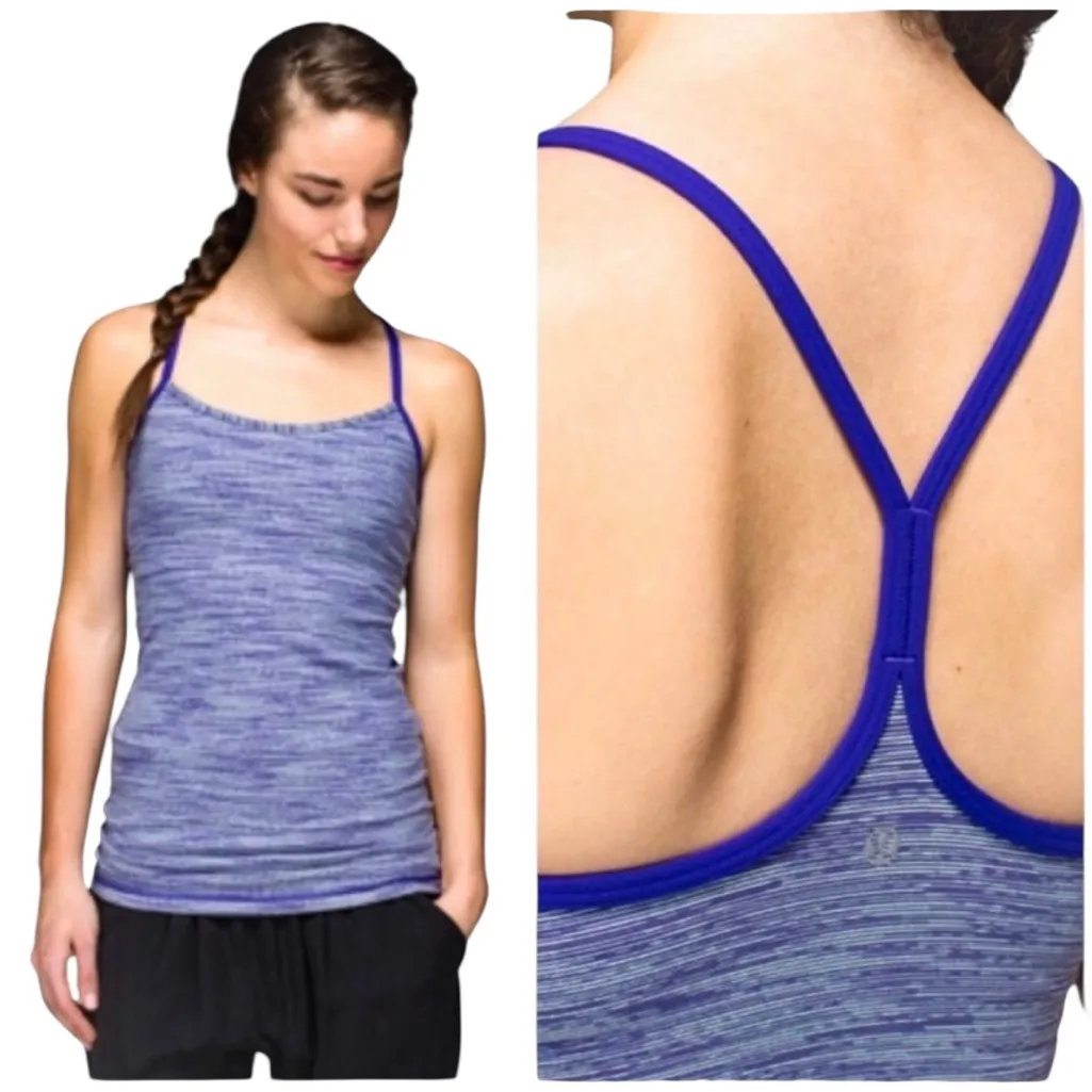 LULULEMON POWER Y WE ARE FROM SPACE BRUISED BERRY Purple Strappy Tank Top 8 - Image 2