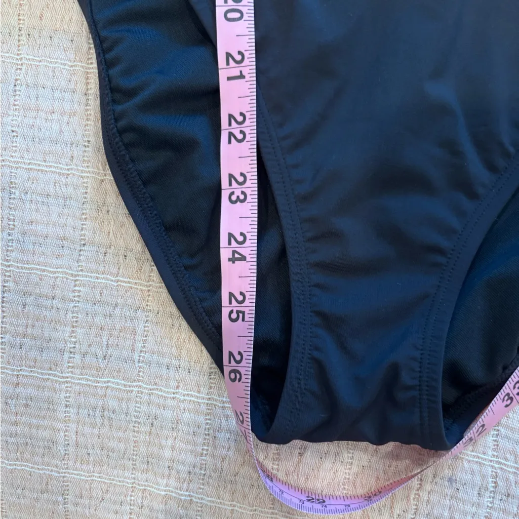 Bleu Rod Beattie Black One-Piece Swimsuit with Gold Accents size Medium - Image 6