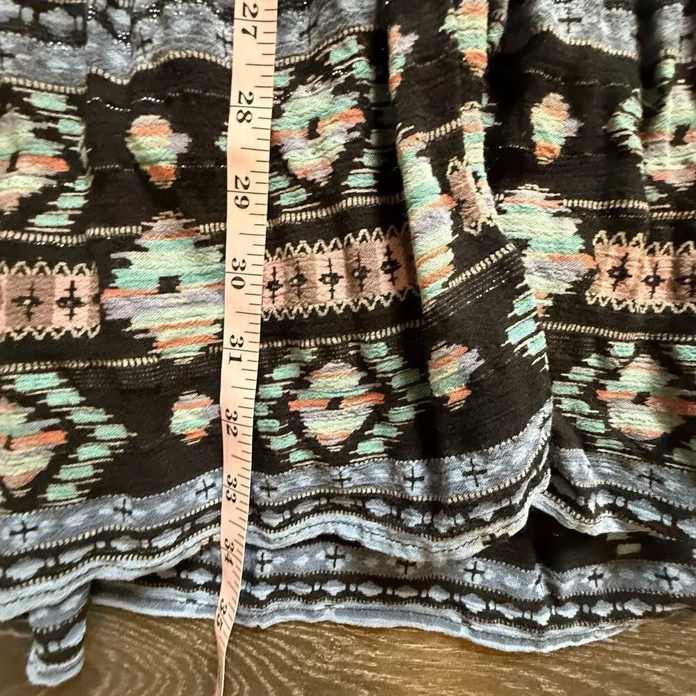 Anthropologie Holding Horses Boho Prairie Moon Mixed Media Tunic Dress S 1849 - Image 12