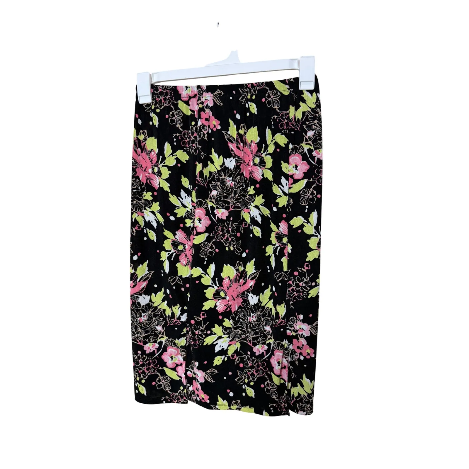 Vintage Jaclyn Smith Womens Black Floral Print 2 Piece Skirt Set Size Small - Image 5