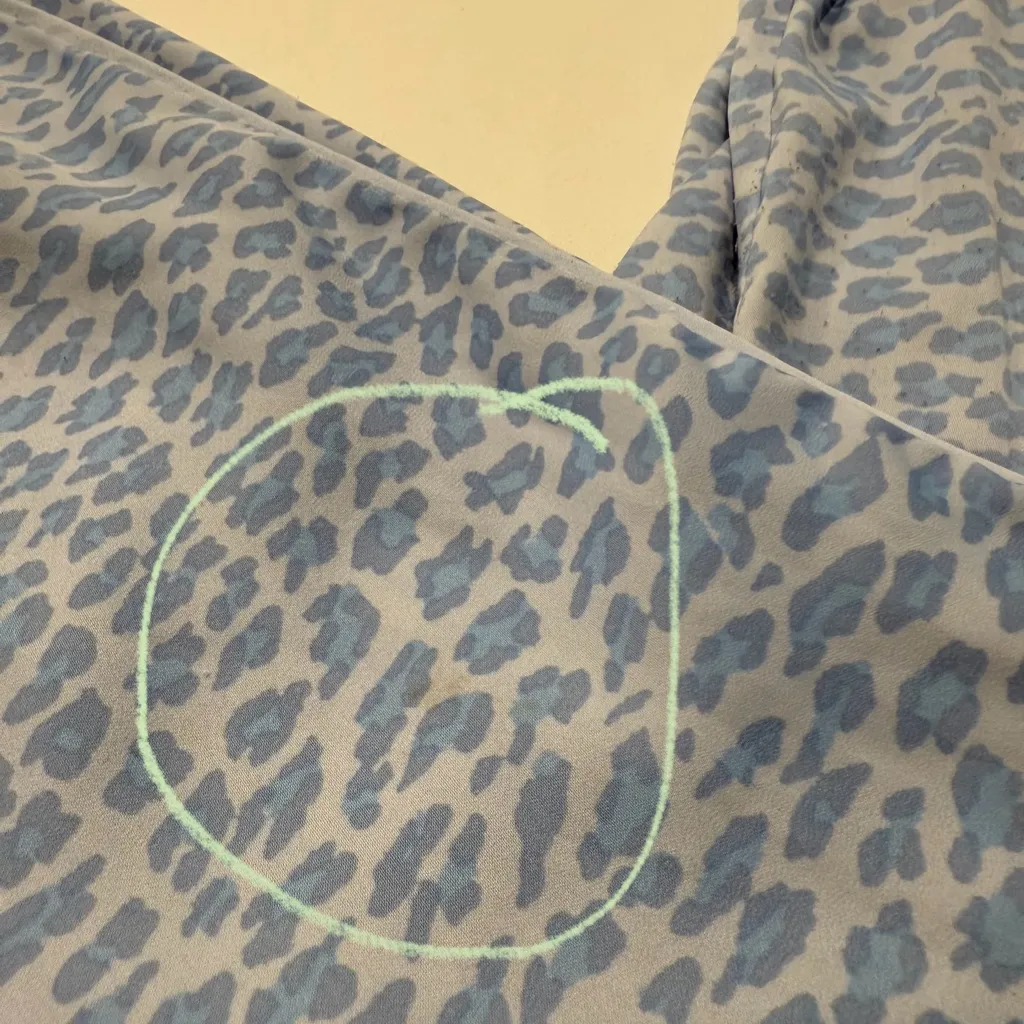 Aerie Blue Animal Print Pajama Pants Silky Leopard Print Joggers - Image 5