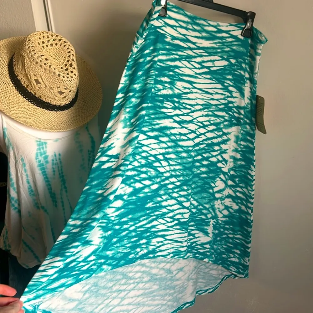 NWT Threads 4 Thought High Low Watercolor Tie Dye Patterned Skirt - Image 9