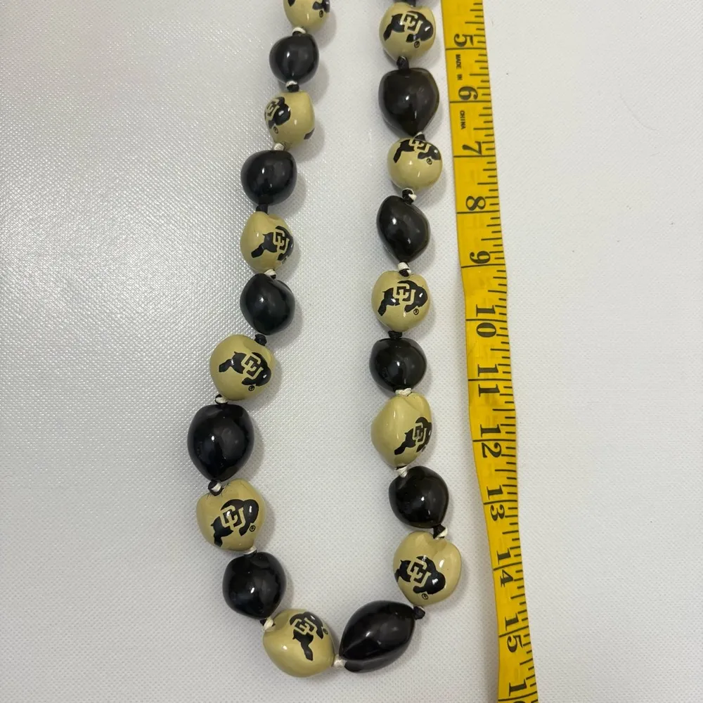 CU Colorado Buffaloes Nut Necklace Kukui Lei 15'' Go Nuts Fans Prime Collegiate Black - Image 7