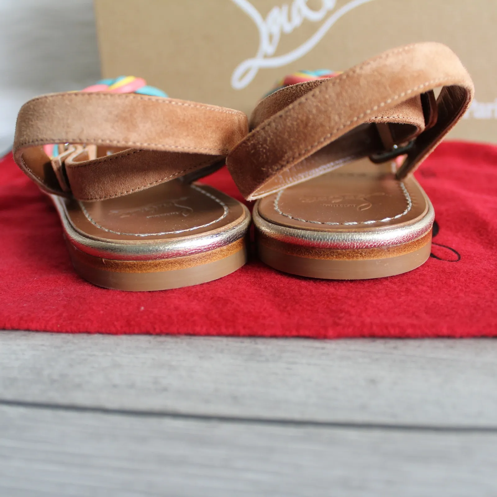 Christian Louboutin Ella Rainbow Braided Sandals - Image 12