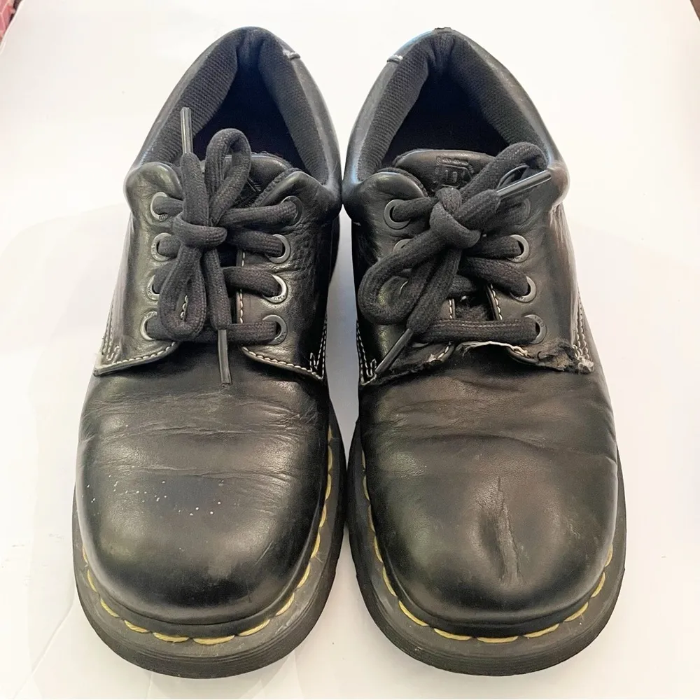 Dr. Martens Womens Size 10 US 4-Eyelet Oxford Black Leather Model 8C48 - Image 2