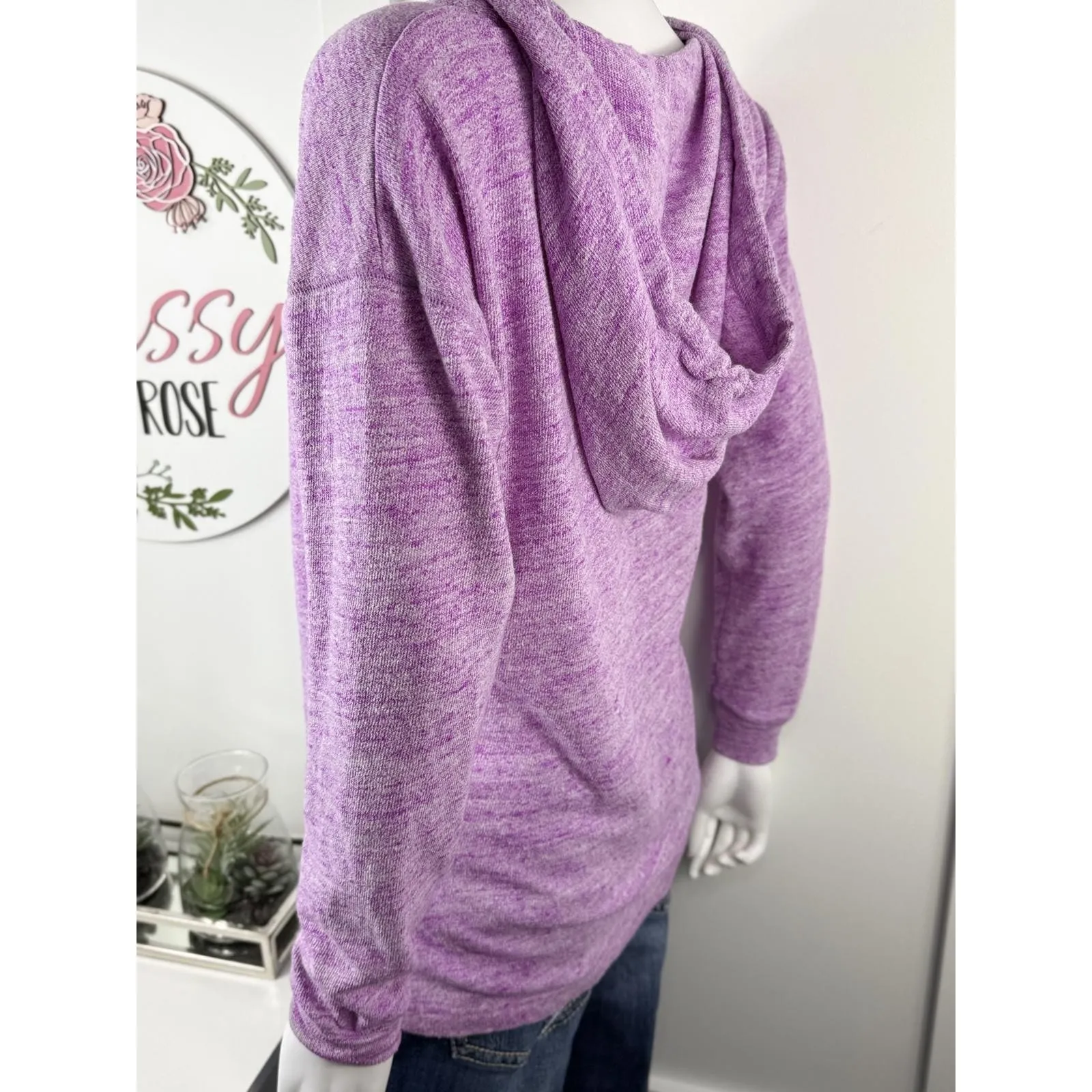 Cute Victoria Secret Pink Hoodie Size XS/S Purple - Image 4