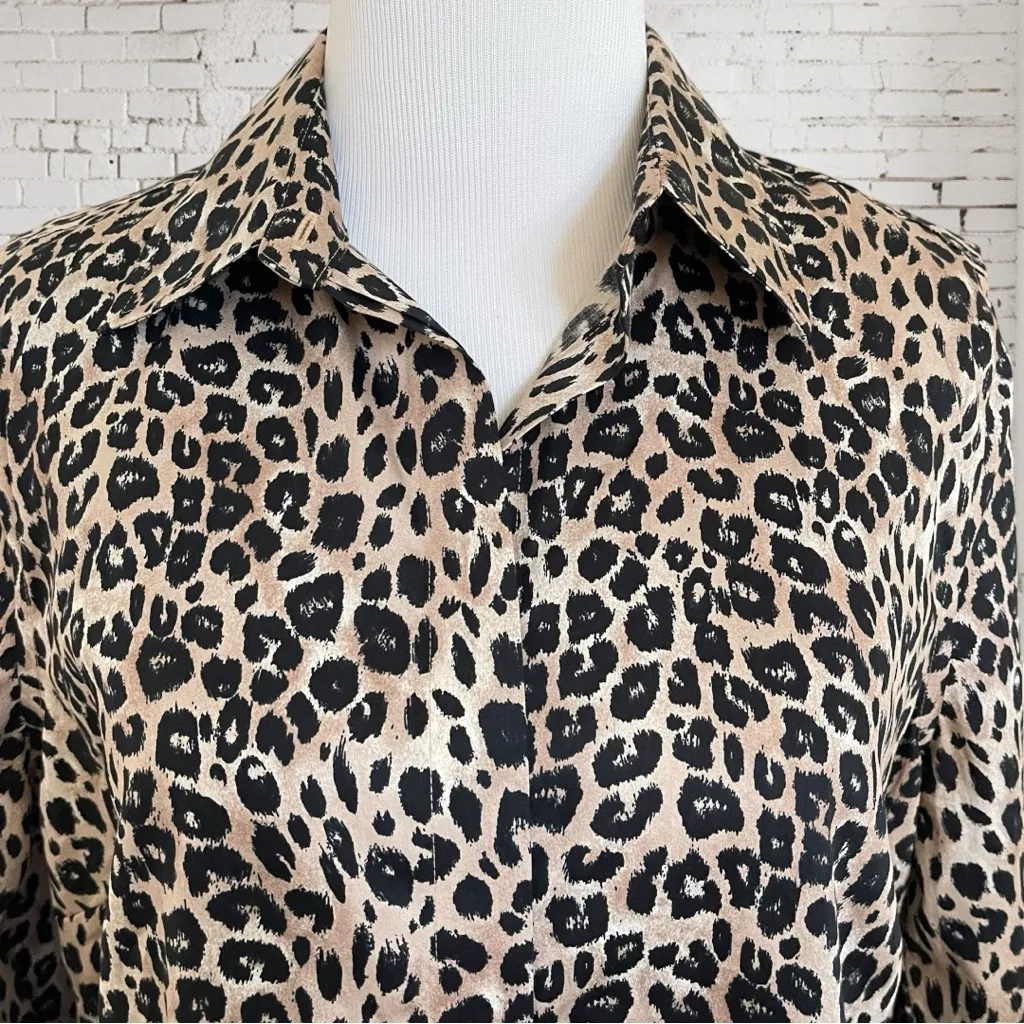 NWT Chico’s Animal Print Cheetah Leopard Locklyn Long Sleeve Blouse S Chico’s 0 - Image 4