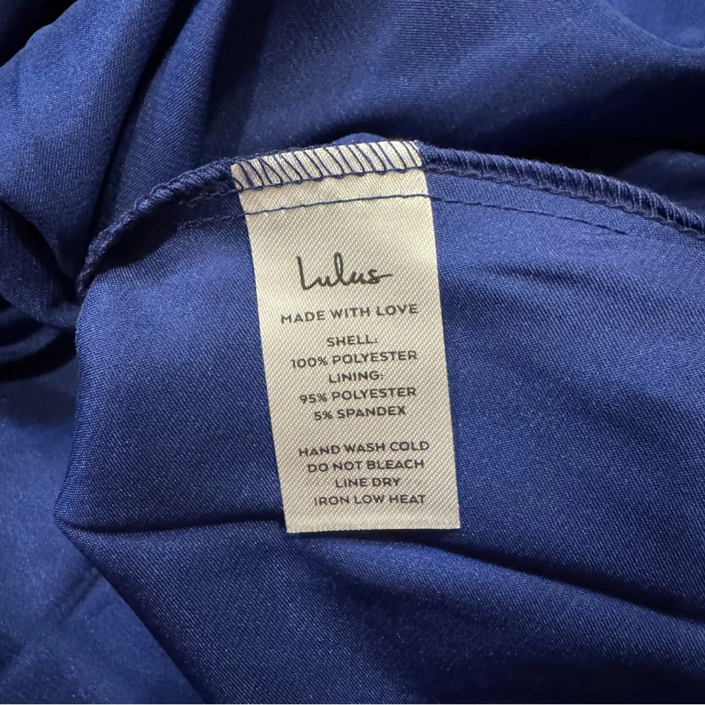 Lulus All About Love Royal Blue Floral Print Midi Dress Size XS - Image 6